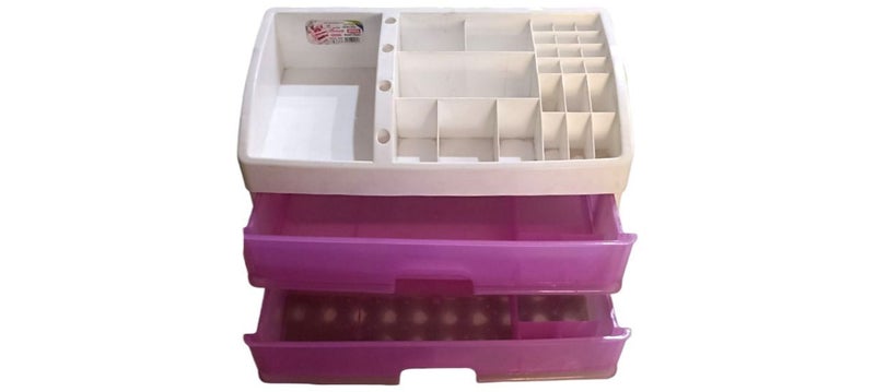 خورشيد للبلاستيك منظم ميك اب جيسيكا من خورشيد بلاست للبلاستيك - بينك - Image 2